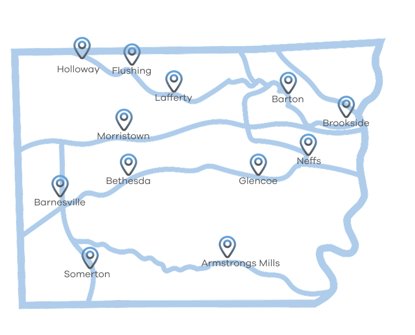 Belmont County service area map